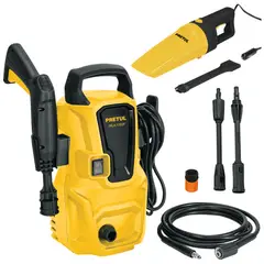 PRETUL - Hidrolavadora alta presión 1350 PSI,  Aspiradora de auto TERRYCOMBO
