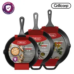 GRILLCORP - Sartenes Grillcorp HF Esmaltado N°20 + N°25 + N°30