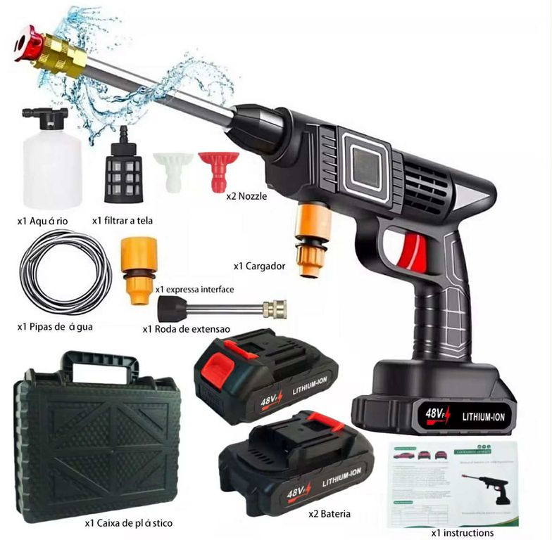 Hidrolavadora 2 Baterías 288V Pistola Portatil Potente