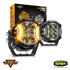 AUXBEAM - 2 FAROS LED AUXBEAM 3' 108W 3 MODOS LUZ BLANCA CON DRL AMBAR