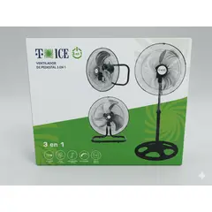 GENERICO - Ventilador  3 en 1 t-ice 75 watts de 3 aspas