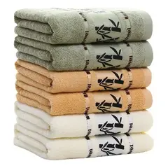 EVERSO - Pack 6 Toalla De Baño Fibra Bambú De Lujo Absorbente Grueso Multicolor