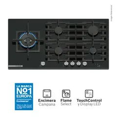 BOSCH - Encimera a Gas 90cm Vidrio Serie 8 PRS9A6H40