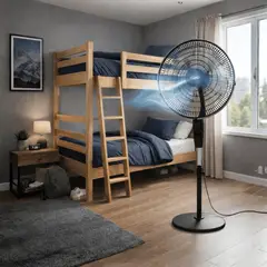 ALFANO - Ventilador de Piso ALFANO 5 aspas 3 Velocidades Silencioso De plástico 16" 45W  AL-16L