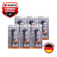 WURTH - Silic Neutra Gris - Alta Temp 85gr x 6 unidades