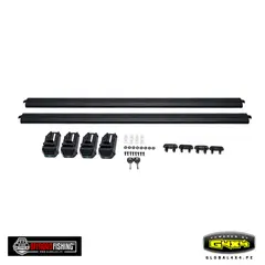POWERED BY G4X4 GLOBAL 4 X 4 PE - JGO BARRAS TRANSVERSALES UNIVERSALES DE TECHO EN ALUMINIO MOD.051 OFFROAD FISHING
