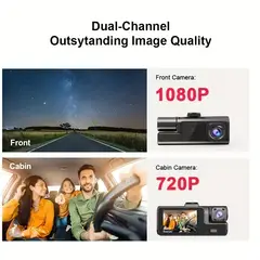 GENERICO - Cámara y video para automovil 1080P DUAL LENS