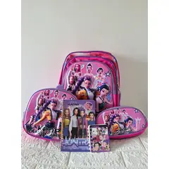 GENERICO - Mochila Escolar Guerreras K-pop Huntrix Cazadoras de demonios Fucsia