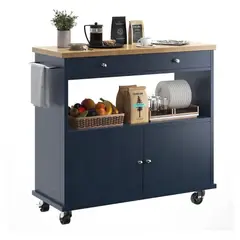 GENERICO - Mueble Auxiliar de Cocina Isis Azul y Duna