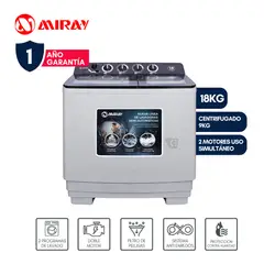 MIRAY - Lavadora Semiautomática Miray LMS-1895 18kg