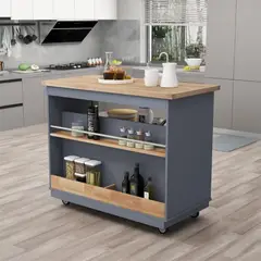 GENERICO - Mueble Auxiliar de Cocina Osiris Grafito y Duna