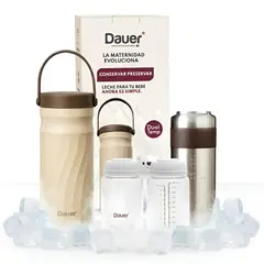 DAUER - Cooler Portatil Dual Temp Dauer Enfriador de Leche Materna y Termo Multifuncional 24h de Acero Inox