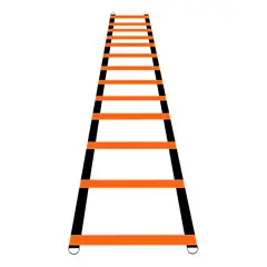 GENERICO - Escalera De Agilidad Coordinación Velocidad 12 PasosC /PESO  Largo 4.46 Mts NARANJA