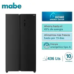MABE - Refrigerador 436L Netos No Frost MSD480LPRPS0 Black Steel