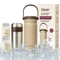 DAUER - Cooler Dual Temp Dauer Multifuncional De Leche Materna a Porta Bebidas 24h de Acero Inox
