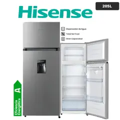Hisense - REFRIGERADORA HISENSE 205LT COLOR GRIS MOD RD267H
