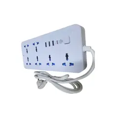 GENERICO - Extension Eléctrica Tomacorriente Con Puerto Usb Y Tipo C Blanco