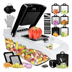 EVERSO - Rallador Picador Cortador Frutas Y Verduras Multiuso 26 PCS