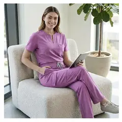 OEM - Scrub - Conjunto Medico Diseño Moderno Cargo para Mujer Lilac Dusty