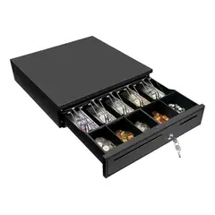 EVERSO - Caja Gaveta Para Dinero Metálica Apertura Llave Electrónica Negro