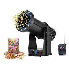 U BUY - Maquina Lanza Confeti, 12 Led Rgb Full Color Control Remoto
