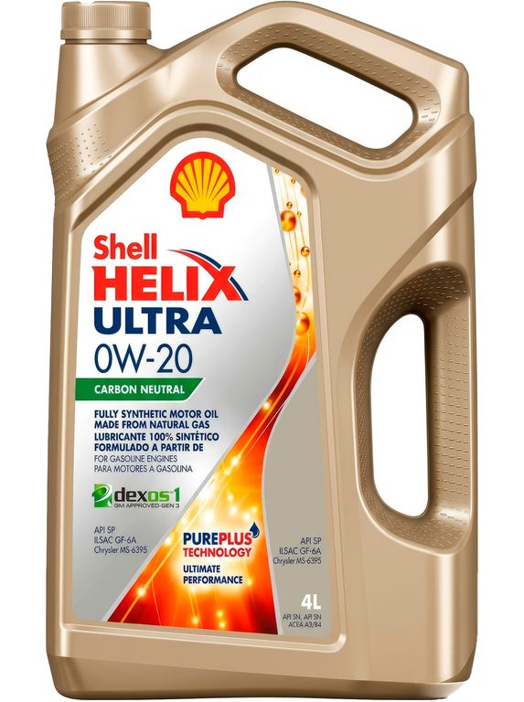 Aceite de Motor Shell Helix Ultra Full Sintetico SP 0W-20 4LT