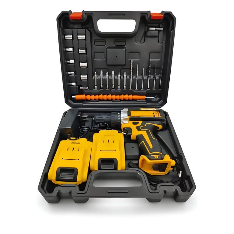 Kit Taladro Eléctrico Inalámbrico con Doble Batería con Male