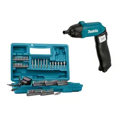 MAKITA - ATORNILLADOR INALAMBRICO 1/4'' HEX 3.6V DF001DW + 81 ACCESORIOS  - MAKITA