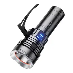 LIDIMI - Linterna Táctica Recargable 160W Alcance 3000m USB-C Powerbank Alta Potencia Camping Seguridad