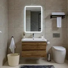 GENERICO - ESPEJO LED  ANTI-EMPAÑO, LUZ REGULABLE, 60x80cm, TÁCTIL, 4mm de ESPESOR, H-001012