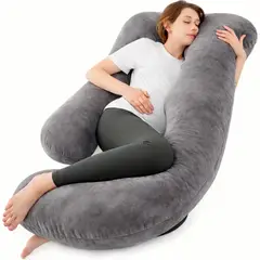 GENERICO - Almohada para Embarazada, Diseño G Multifuncional, Color Plomo