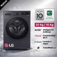 LG - Lavaseca WD20EGNTSPG 20kg10kg AI DD Carga Frontal Grafito LG