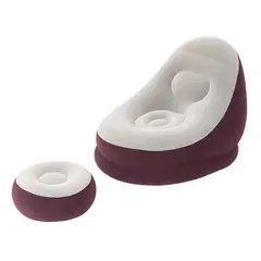 Bestway - Sofá Sillon Inflable con Posapiés guinda - Bestway