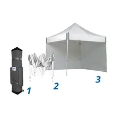 GENERICO - Toldo Plegable 3X3 Profesional Carpa Exterior Impermeable Estructura Resistente Portátil
