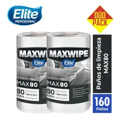 ELITE - Paños de limpieza MAX80 80 paños MAXWIPE ELITE DÚO PACK