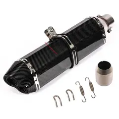 GENERICO - RESONADOR PARA MOTO EN FIBRA DE CARBONO DOBLE SALIDA