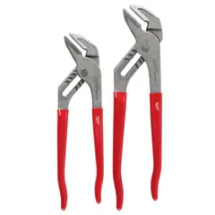 MILWAUKEE - Juego de 2 alicates mordaza lisa de 10" y 12" 48-22-6554P