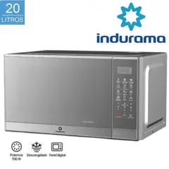 INDURAMA - HORNO MICROONDAS INDURAMA 20L COLOR CROMA MOD MWI-20TCRP