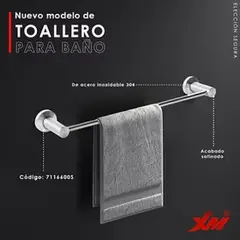 XM - TOALLERO DE baño acero 304 satinado MOD 7116600S