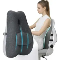 EVERSO - Cojin Soporte Espalda Corrector Lumbar De Silla Auto Oficina