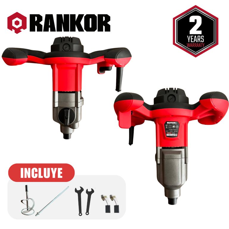 Mezcladora Batidora 1400W para Cemento Pintura y Mortero