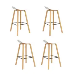 GENERICO - Pack de 4 Bancos Bar Modelo Seul Color blanco