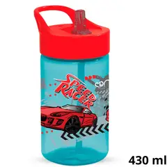 HEREVIN - Tomatodo 430 ml  Diseño Speed Racer Con Cañita