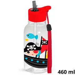 HEREVIN - Tomatodo 460 ML Diseño  Pirata Con Cañita Y Cuerda