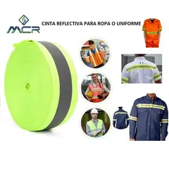 GENERICO - CINTA REFLECTIVA PARA UNIFORMES O TELA  2 " o 5 CM DE ANCHO X1 METRO DE LARGO