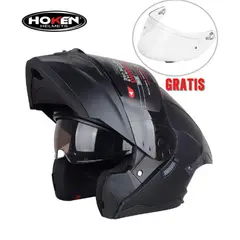 GENERICO - CASCO HOKEN HK3 FF-916 NEGRO MATE + VISOR TRANSPARENTE GRATIS