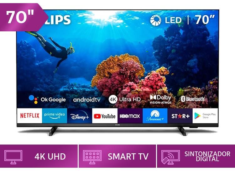 TELEVISOR 4K ULTRA HD 70" 70PUD7406 ANDROID