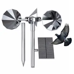 OEM - Repelente de Aves Solar Reflectante Giratorio Ahuyentador de Palomas y Gorriones Exterior