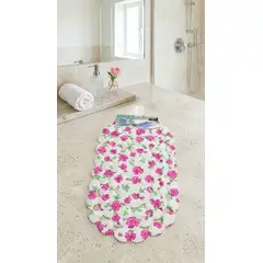 GENERICO - PISO DE BAÑO CON ESTAMPADO DE ROSAS  ANTIDESLIZANTE