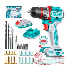 Total Tools - Taladro Atornillador 55nm 1BateriaCargadorTotal